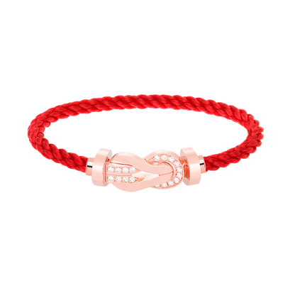 [Stars Jewelry]CHANCE LARGE 8 FIGURE BUCKLE HALF DIAMOND BRACELET ROSE GOLD