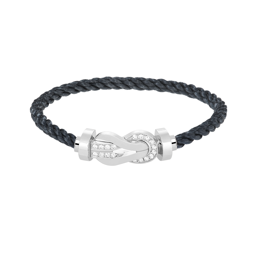 [Stars Jewelry]CHANCE LARGE 8 FIGURE BUCKLE HALF DIAMOND BRACELET SILVER