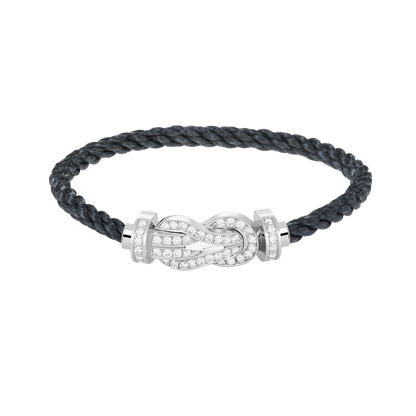 [Stars Jewelry]CHANCE LARGE 8 FIGURE BUCKLE FULL DIAMOND BRACELET SILVER
