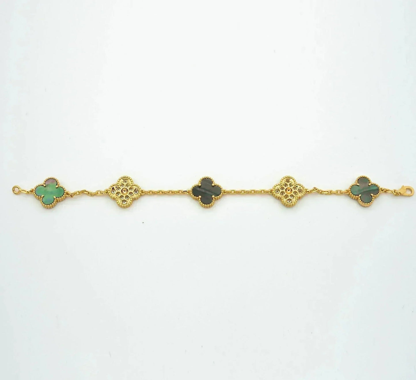 [Stars Jewelry] CLOVER 5 MOTIF GRAY MOP BRACELET COLLECTION