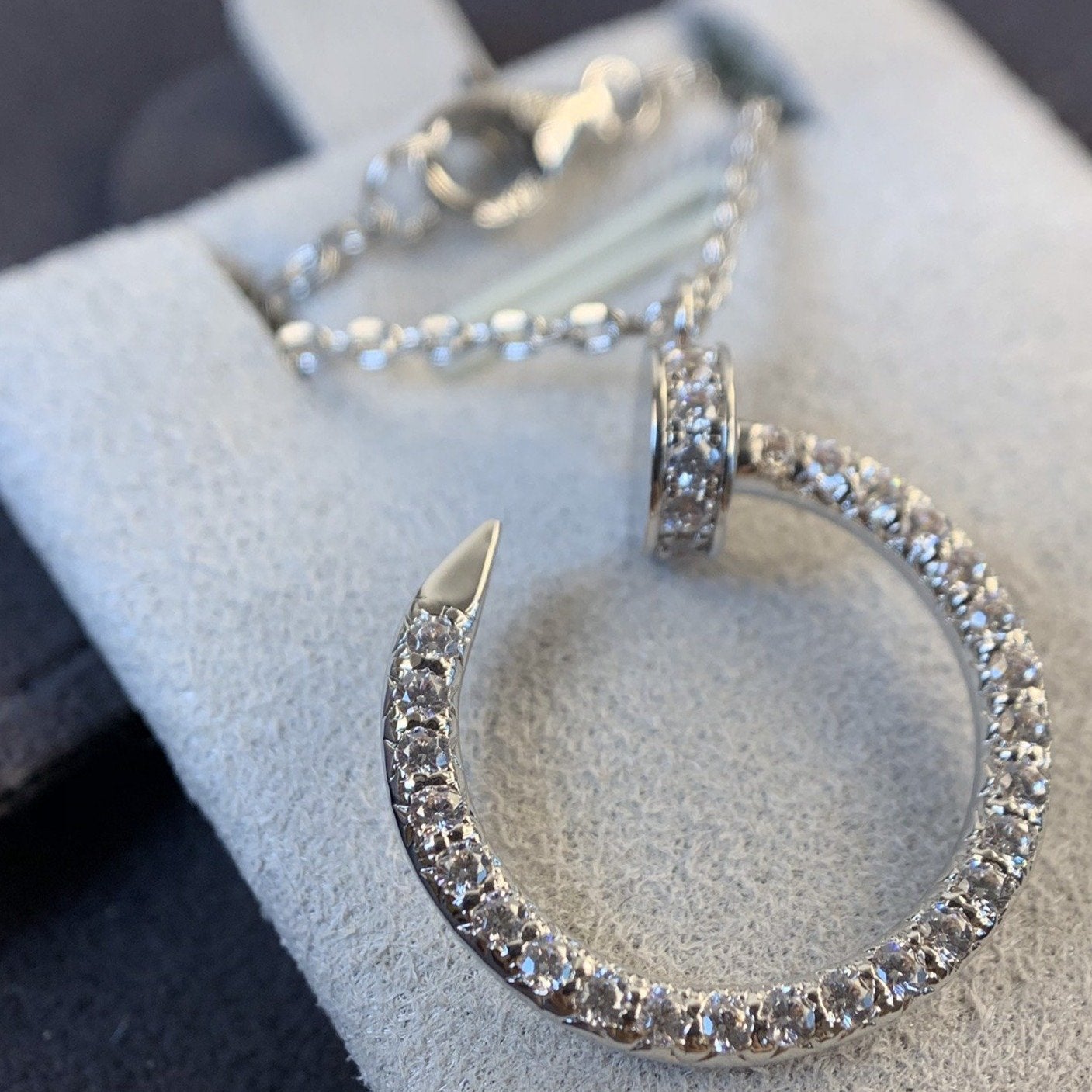 [Stars Jewelry]JUSTE NECKLACE SILVER DIAMONDS
