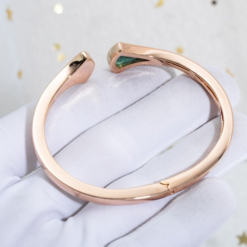 [Stars Jewelry]DREAM BRACELET OPEN MALACHITE PINK GOLD