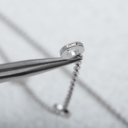 [Stars Jewelry]PARENTESI NECKLACE SILVER DIAMOND