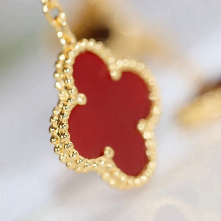 [Stars Jewelry]CLOVER  2 MOTIF  TIGER EYE CARNELIAN EARRINGS