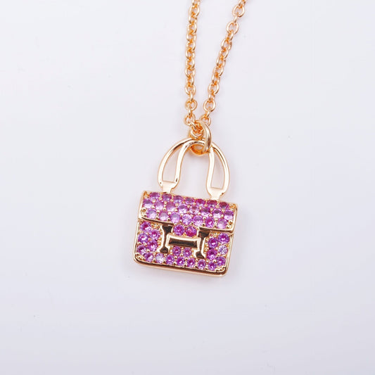 [Stars Jewelry]CONSTANCE PEDANT PURPLE DIAMOND NECKLACE
