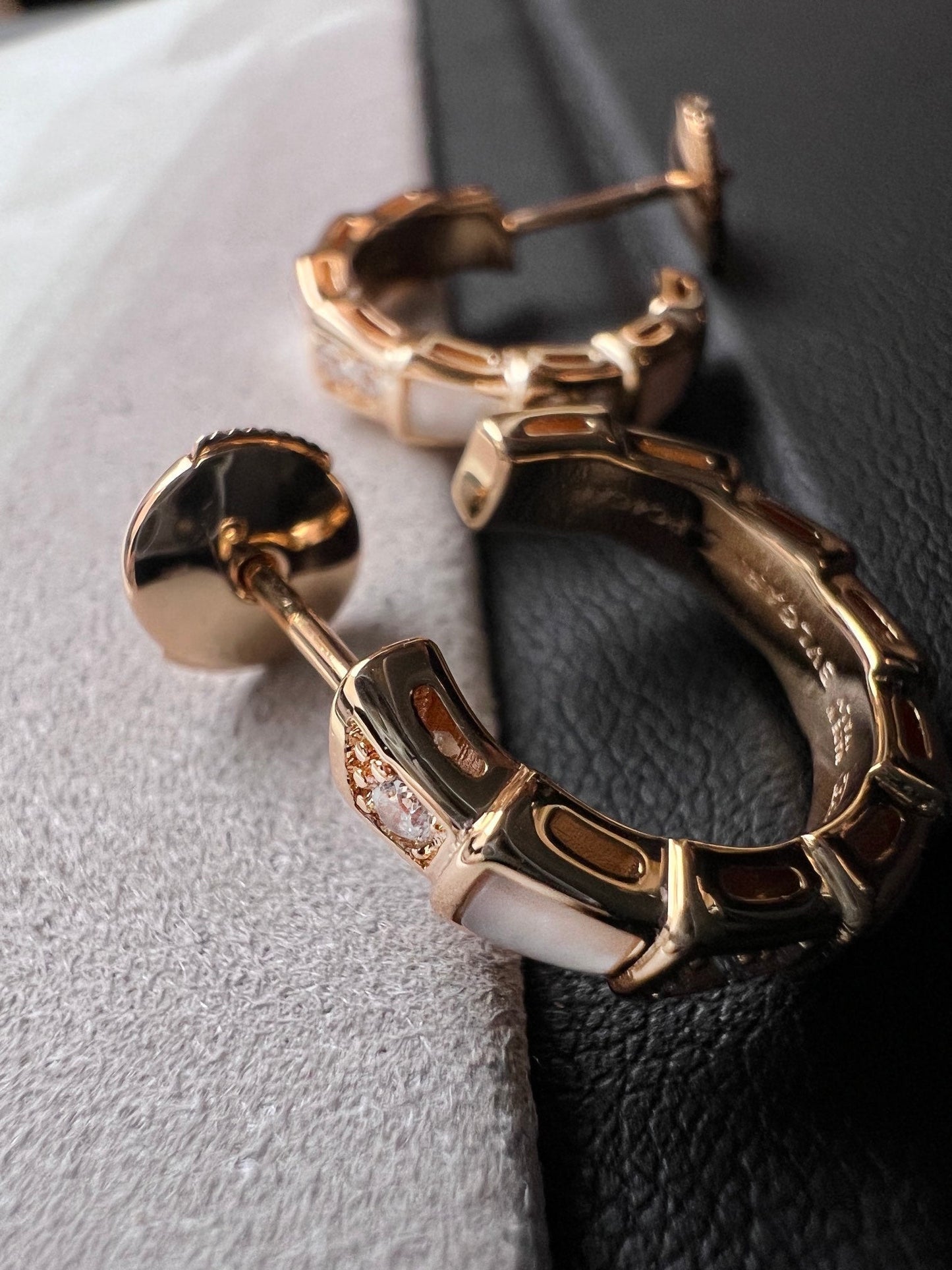 [Stars Jewelry]SERPENTI MOP PINK GOLD EARRINGS