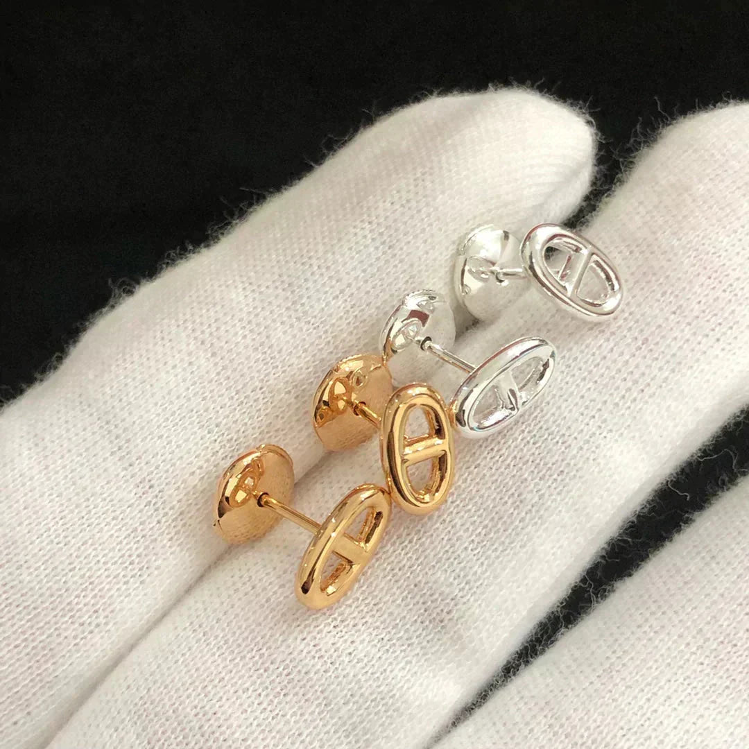 [Stars Jewelry]CHAINE SMALL EARRINGS GOLD AND SILVER