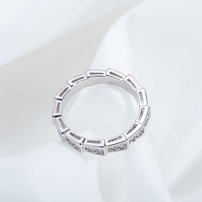 [Stars Jewelry]SERPENTI RING SILVER DIAMOND PAVED 3MM