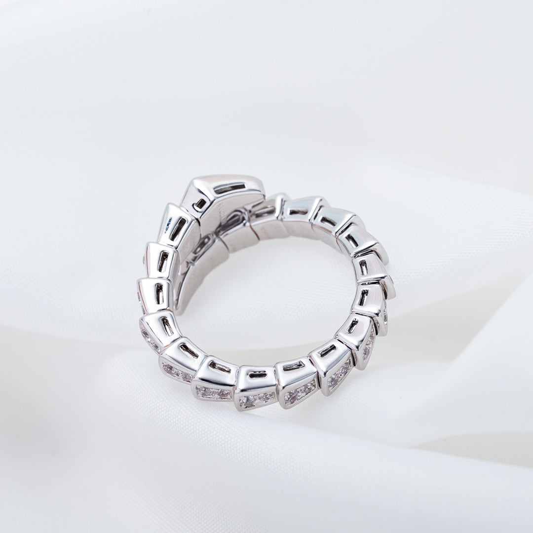 [Stars Jewelry]SERPENTI RING SILVER DIAMOND PAVED 4MM