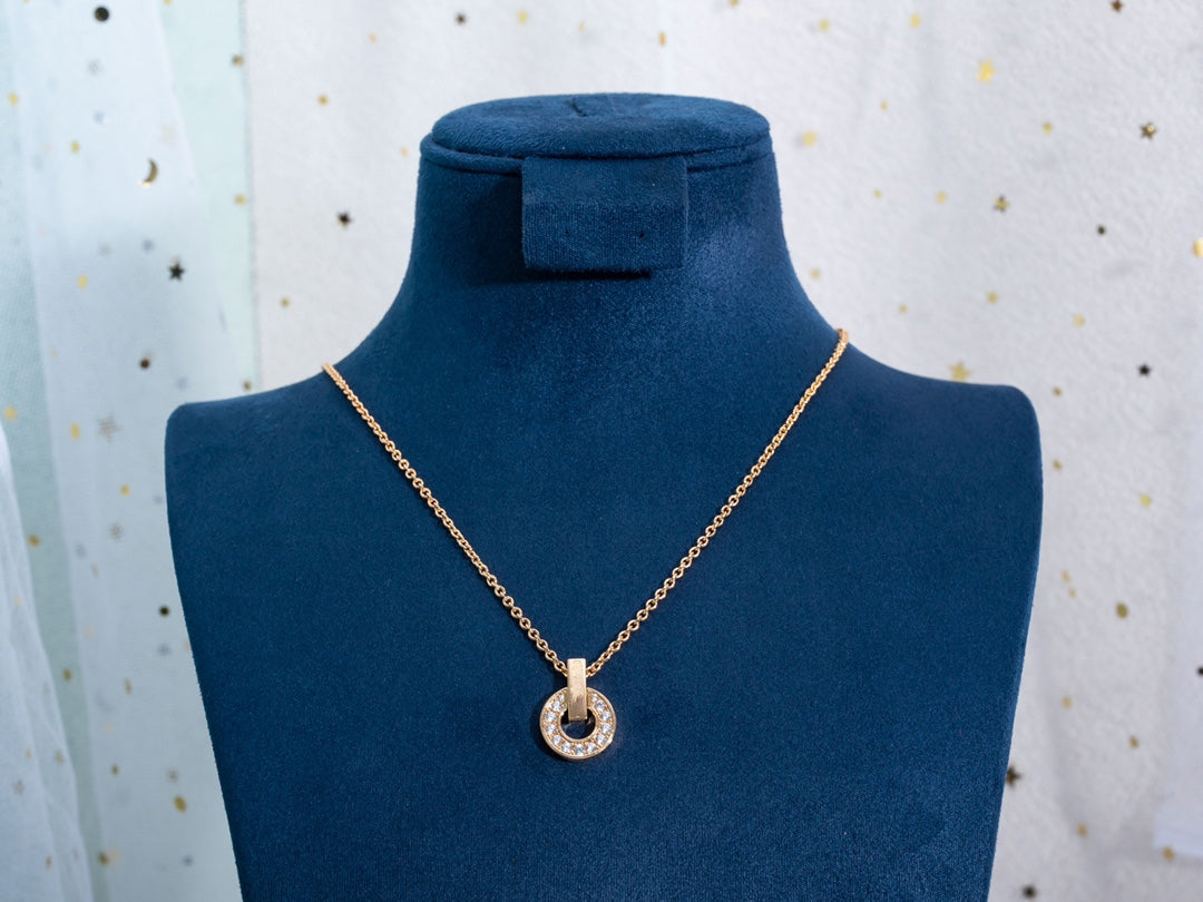 [Stars Jewelry]GARI NECKLACE PINK GOLD DIAMOND