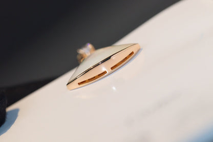 [Stars Jewelry]DREAM NECKLACE WHITE MOP PINK GOLD 1 DIAMOND