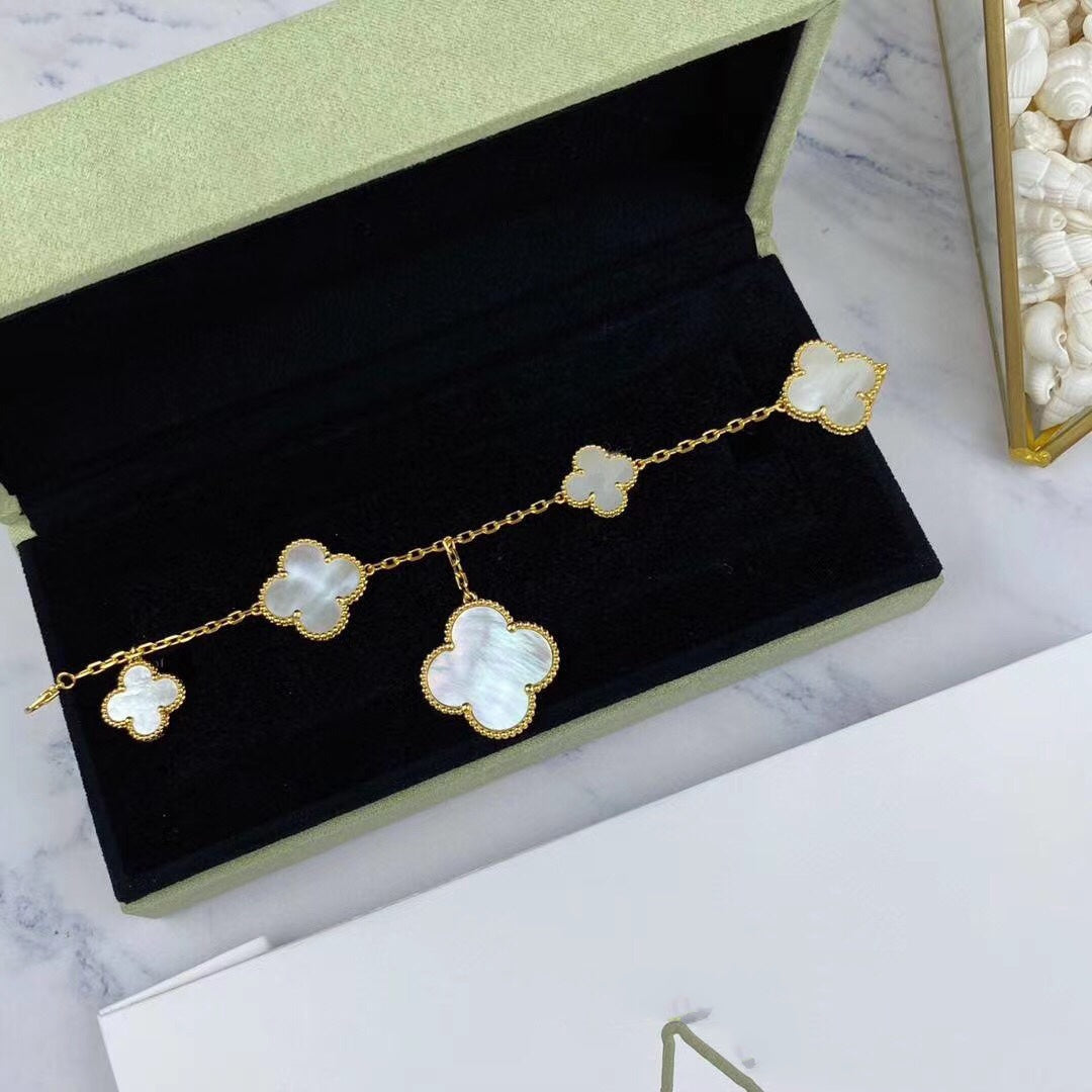 [Stars Jewelry]MAGIC CLOVER MOP GOLD BRACELET 5 MOTIFS