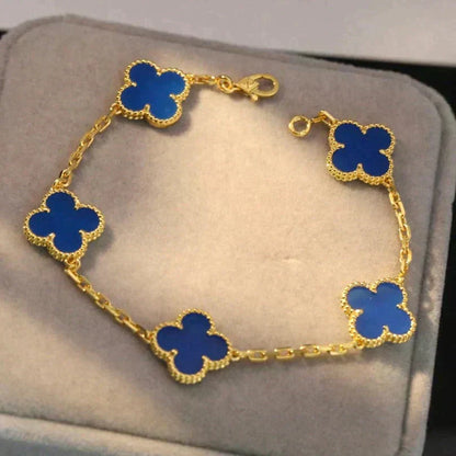 [Stars Jewelry] CLOVER 5 MOTIF BLUE AGATE BRACELET COLLECTION