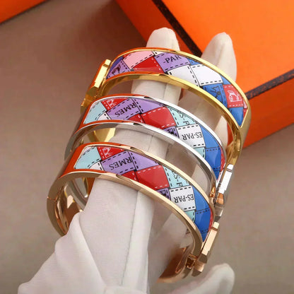 [Stars Jewelry]H BRACELET DOTTED BORDER 12MM