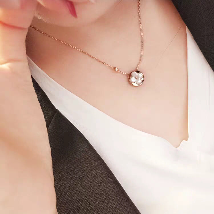 [Stars Jewelry]SUN MOP GOLD 1 DIAMOND NECKLACE