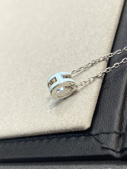 [Stars Jewelry]POP H LIGHT BLUE NECKLACE