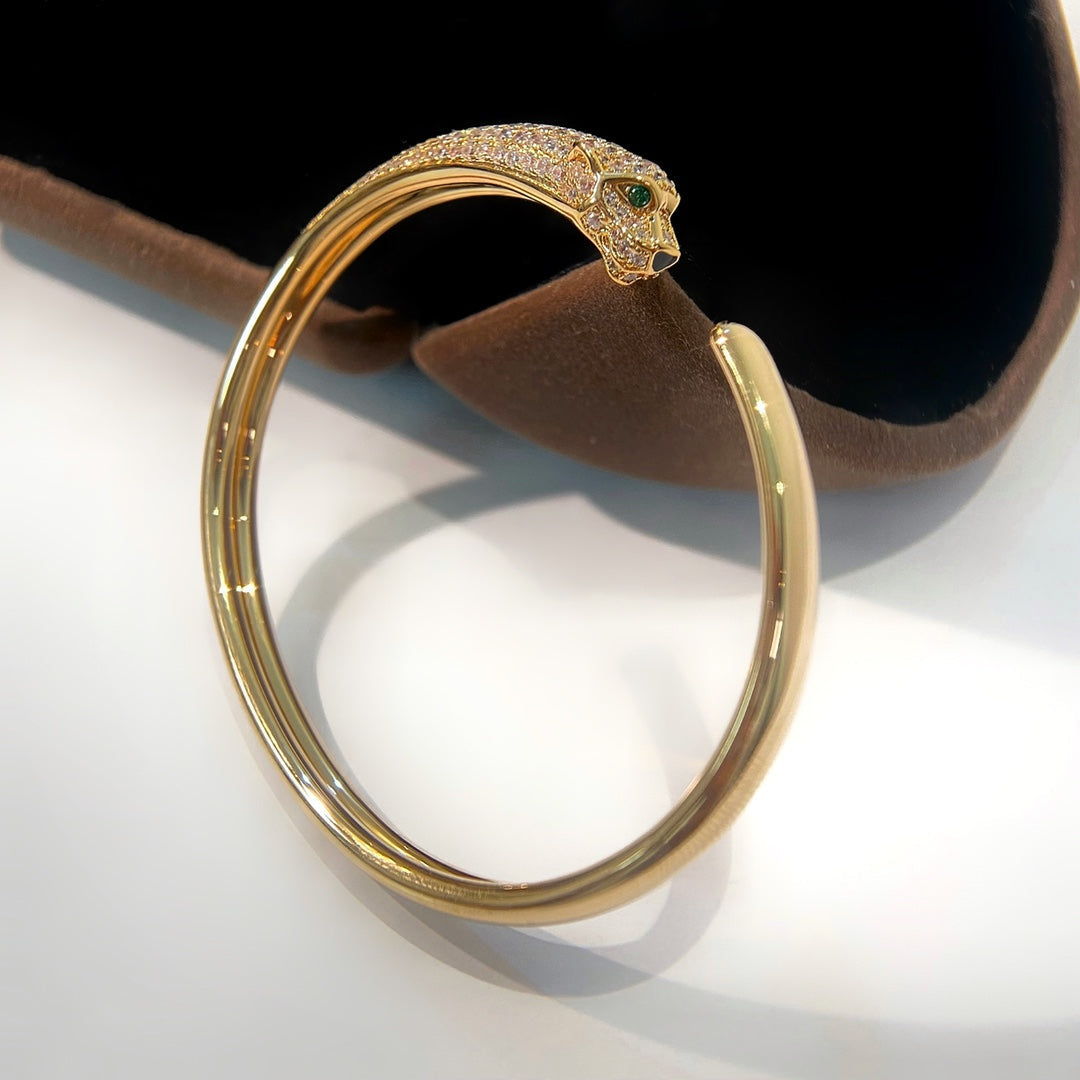 [Stars Jewelry]PANTHERE GOLD DIAMOND OPEN BRACELET
