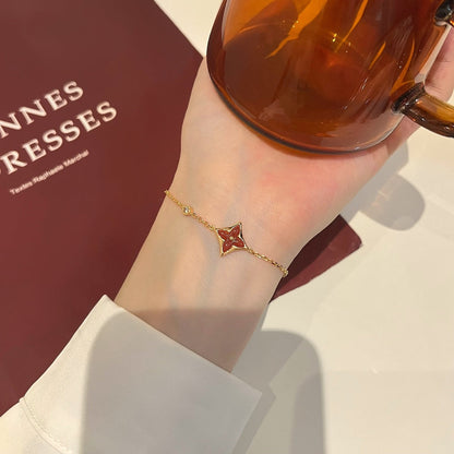 [Stars Jewelry]COLOR STAR CARNELIAN PINK GOLD DIAMOND BRACELET