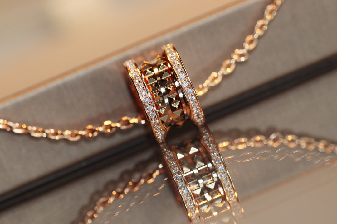 [Stars Jewelry]ZERO 1 ROCK PEDANT PINK GOLD NECKLACE