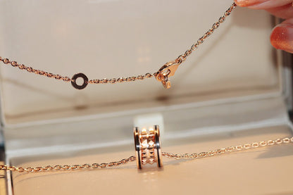 [Stars Jewelry]ZERO 1 ROCK PEDANT PINK GOLD BLACK NECKLACE