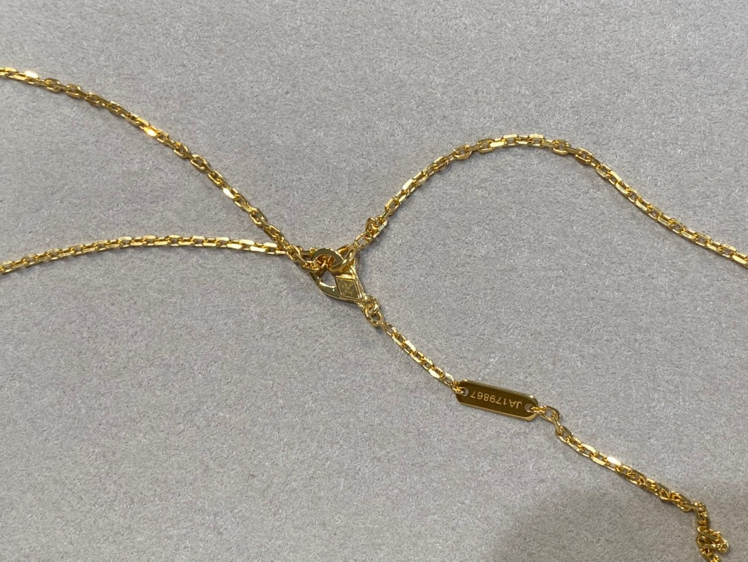 [Stars Jewelry]CLOVER 25MM NECKLACE GOLD CARNELIAN
