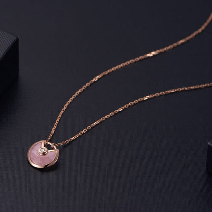 [Stars Jewelry]AMULETTE ROSE GOLD PINK MOP NECKLACE