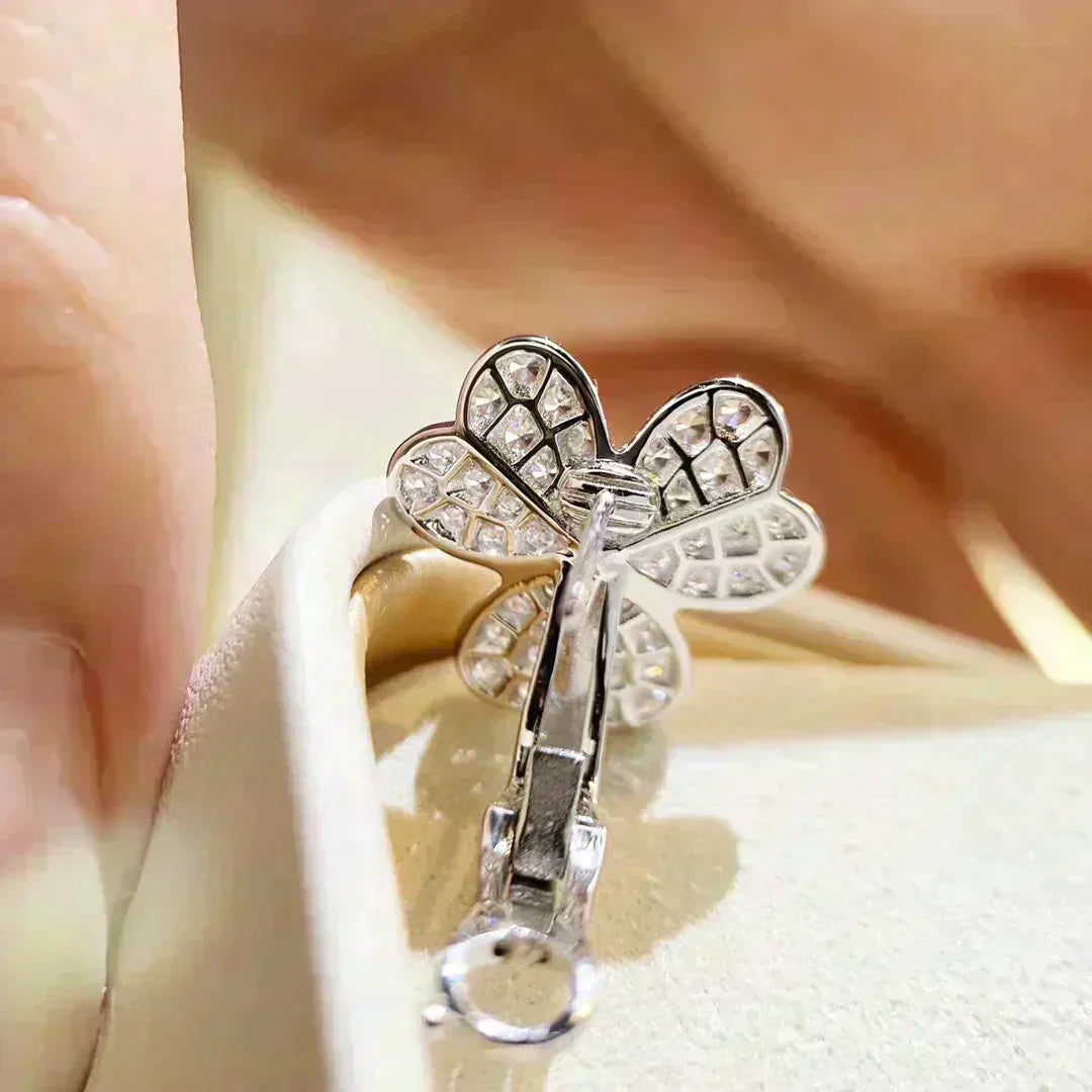 [Stars Jewelry]CLOVER COMOS DIAMOND EARRINGS SILVER