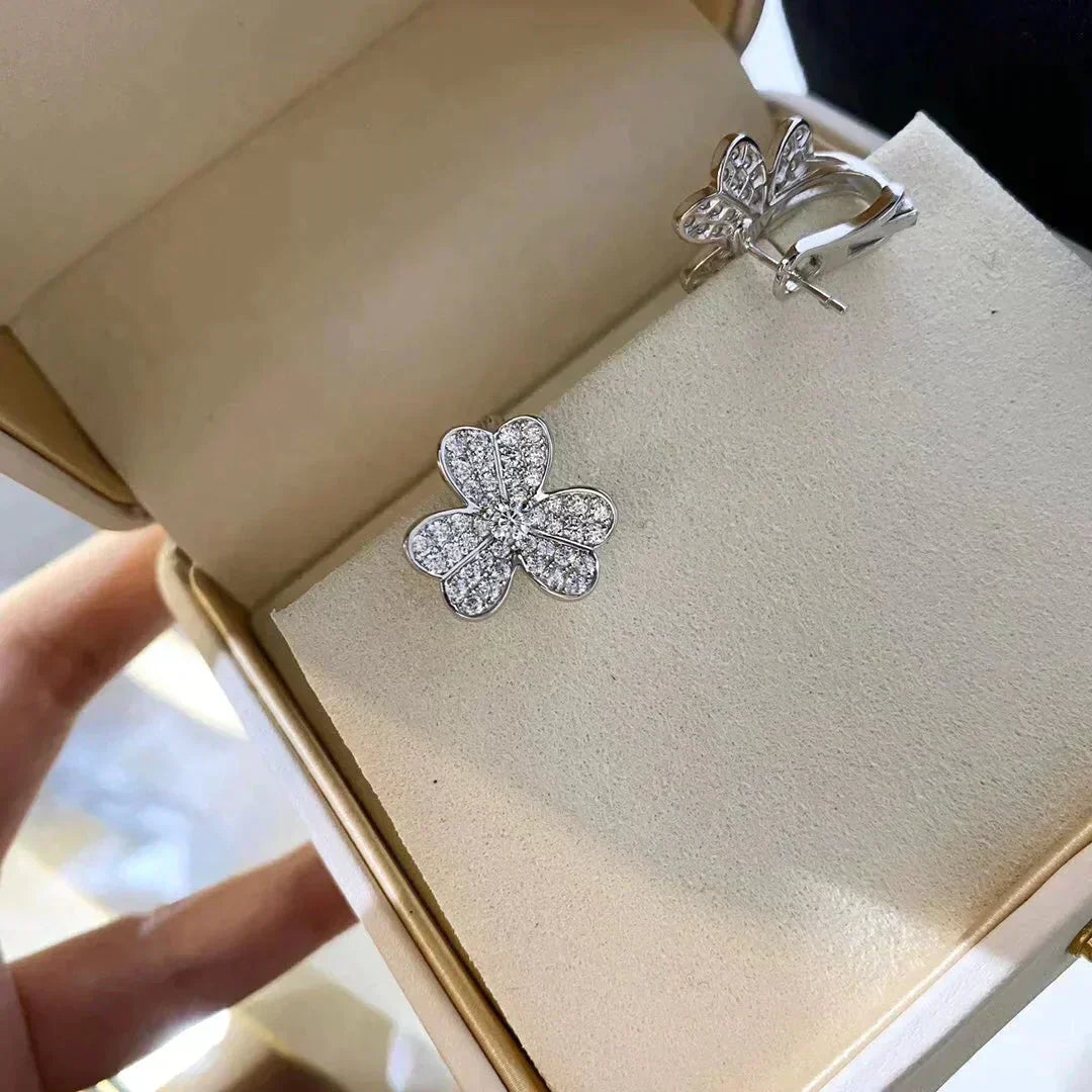 [Stars Jewelry]CLOVER COMOS DIAMOND EARRINGS SILVER