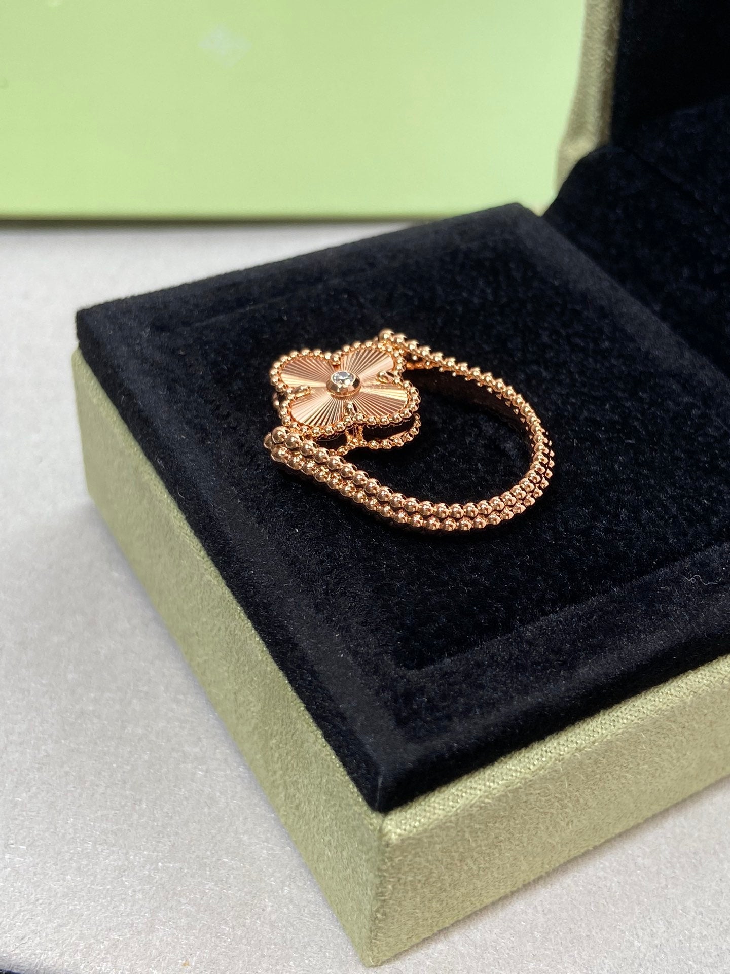 [Stars Jewelry]CLOVER RIVERSIBLE ROSE GOLD RING