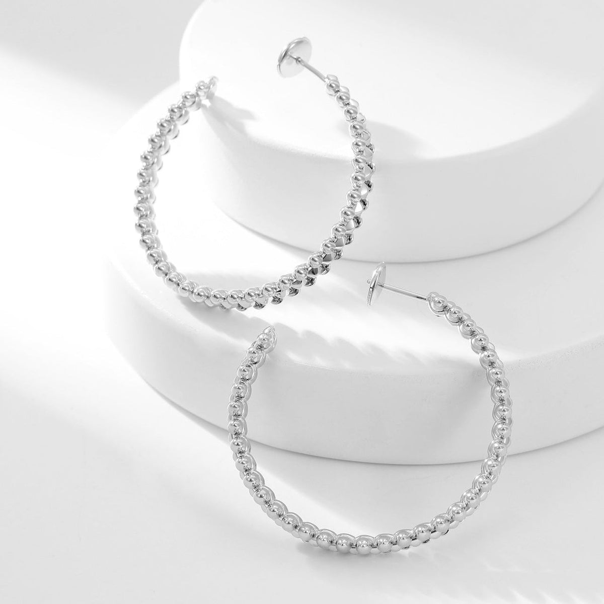 [Stars Jewelry]CLASH HOOP LARGE EARRINGS