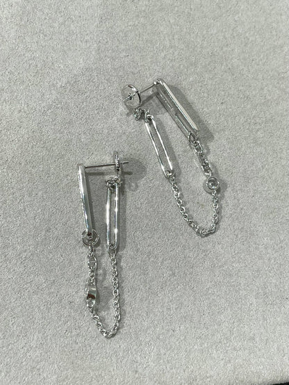 [Stars Jewelry]CHAINE CHAOS DIAMOND DROP EARRINGS