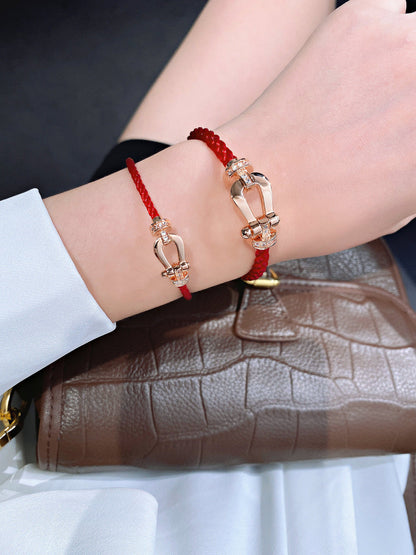 [Stars Jewelry]FORCE 10 HALF DIAMOND PINK GOLD RED CORDERI LARGE AND MEDIUM MODEL