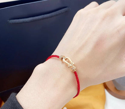[Stars Jewelry]FORCE 10 HALF DIAMOND PINK GOLD RED CORDERI LARGE AND MEDIUM MODEL