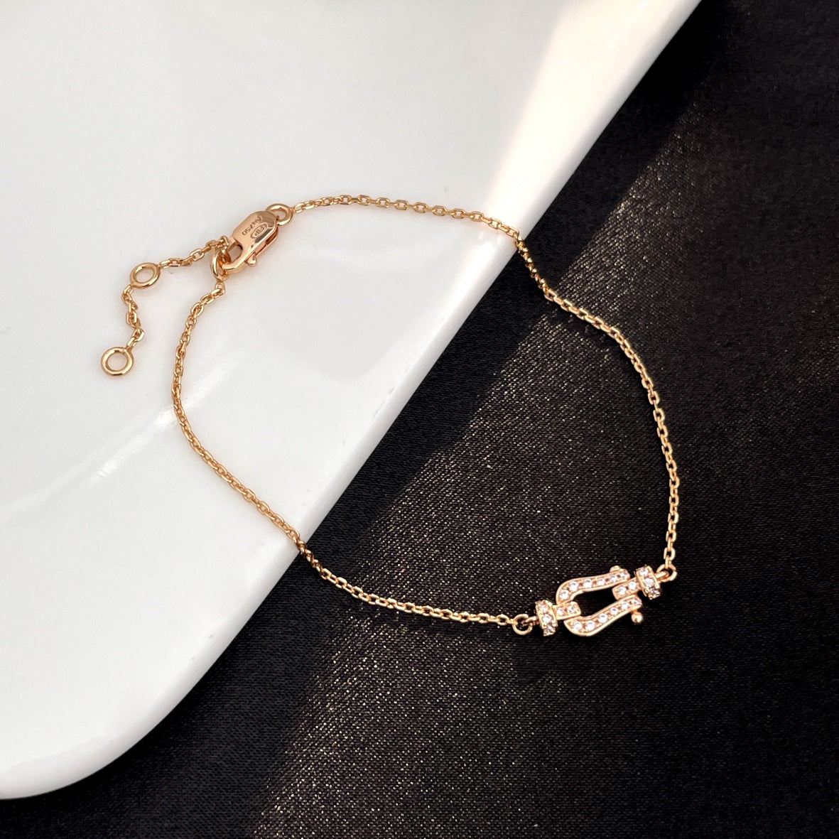 [Stars Jewelry]FORCE 10 FULL DIAMOND BUCKLE CHAIN LINK MINI MODEL