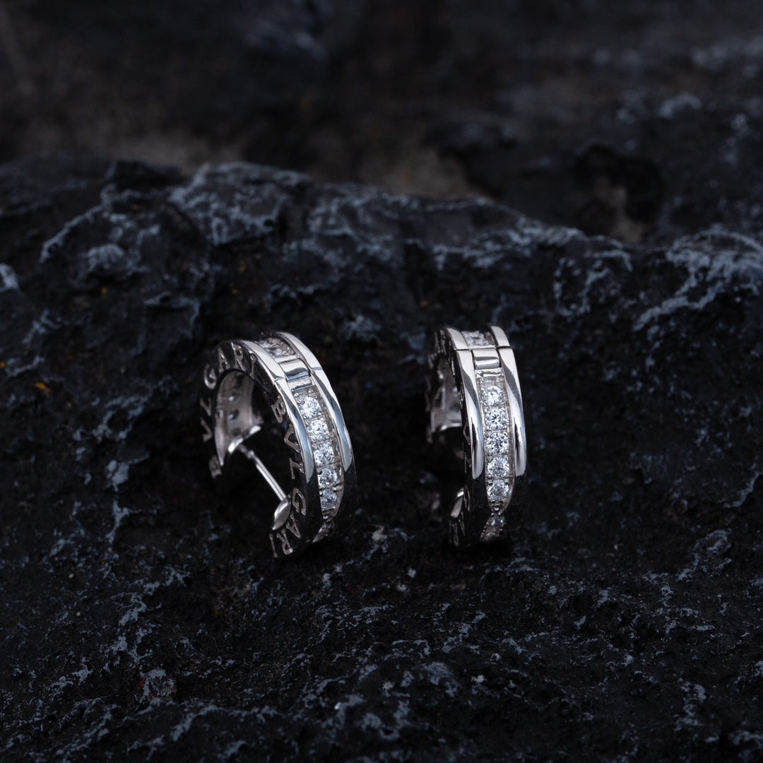 [Stars Jewelry]ZERO 1 MINI SILVER DIAMOND EARRINGS