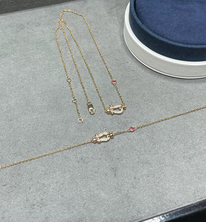 [Stars Jewelry]FORCE 10 DIAMOND PINK GOLD NECKLACE