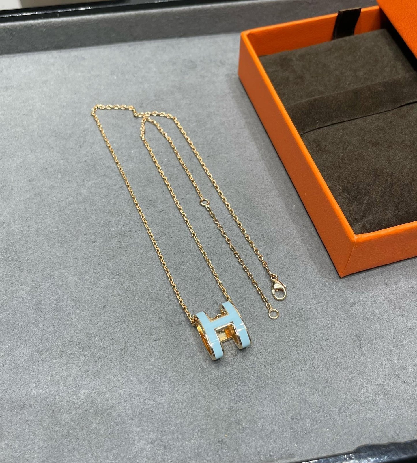 [Stars Jewelry]POP H SKY BLUE NECKLACE