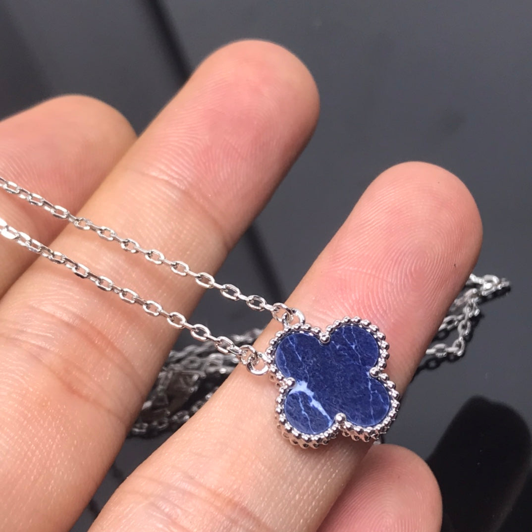 [Stars Jewelry]CLOVER PIETERSITE SILVER LONG NECKLACE