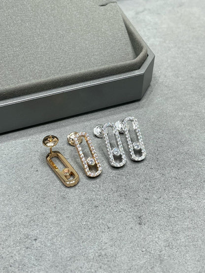 [Stars Jewelry]MOVE UNO STUD DIAMOND PAVED EARRINGS