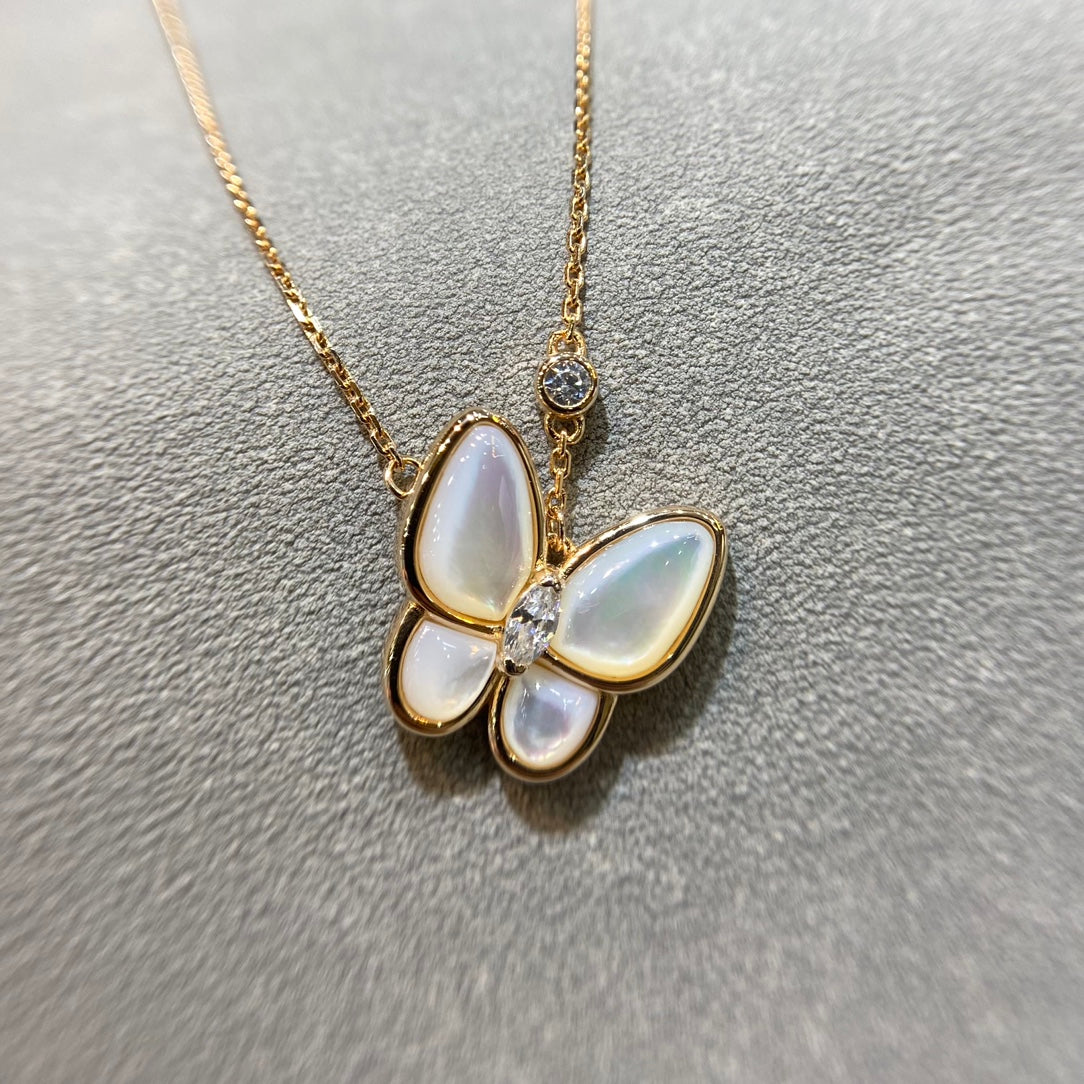 [Stars Jewelry]BUTTERFLY MOP DIAMOND NECKLACE