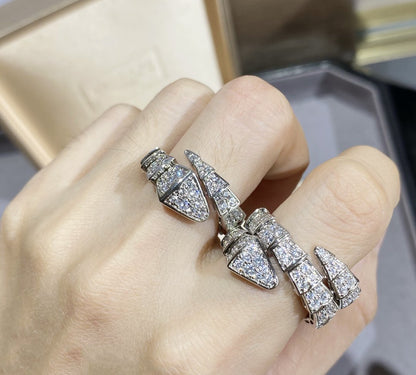 [Stars Jewelry]SERPENTI LARGE RING SILVER DIAMOND PAVED