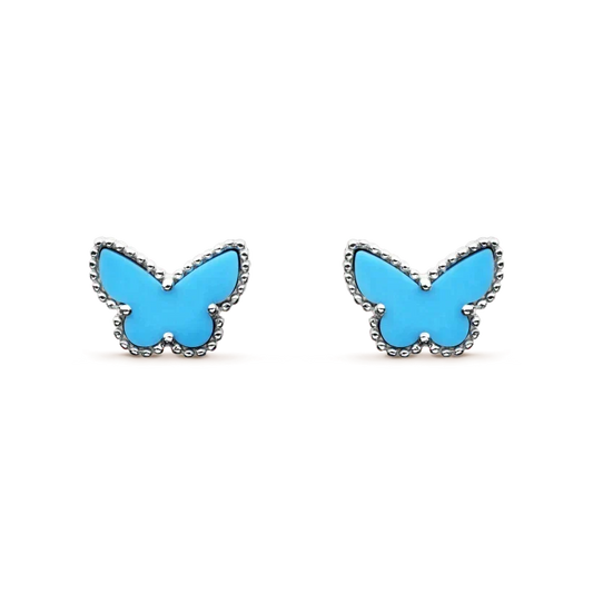 [Stars Jewelry]BUTTERFLY TURQUOISE EARRINGS SILVER