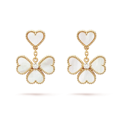 [Stars Jewelry]CLOVER SWEET WHITE MOP EARRINGS