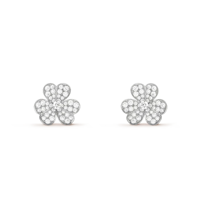 [Stars Jewelry]CLOVER COMOS DIAMOND EARRINGS SILVER