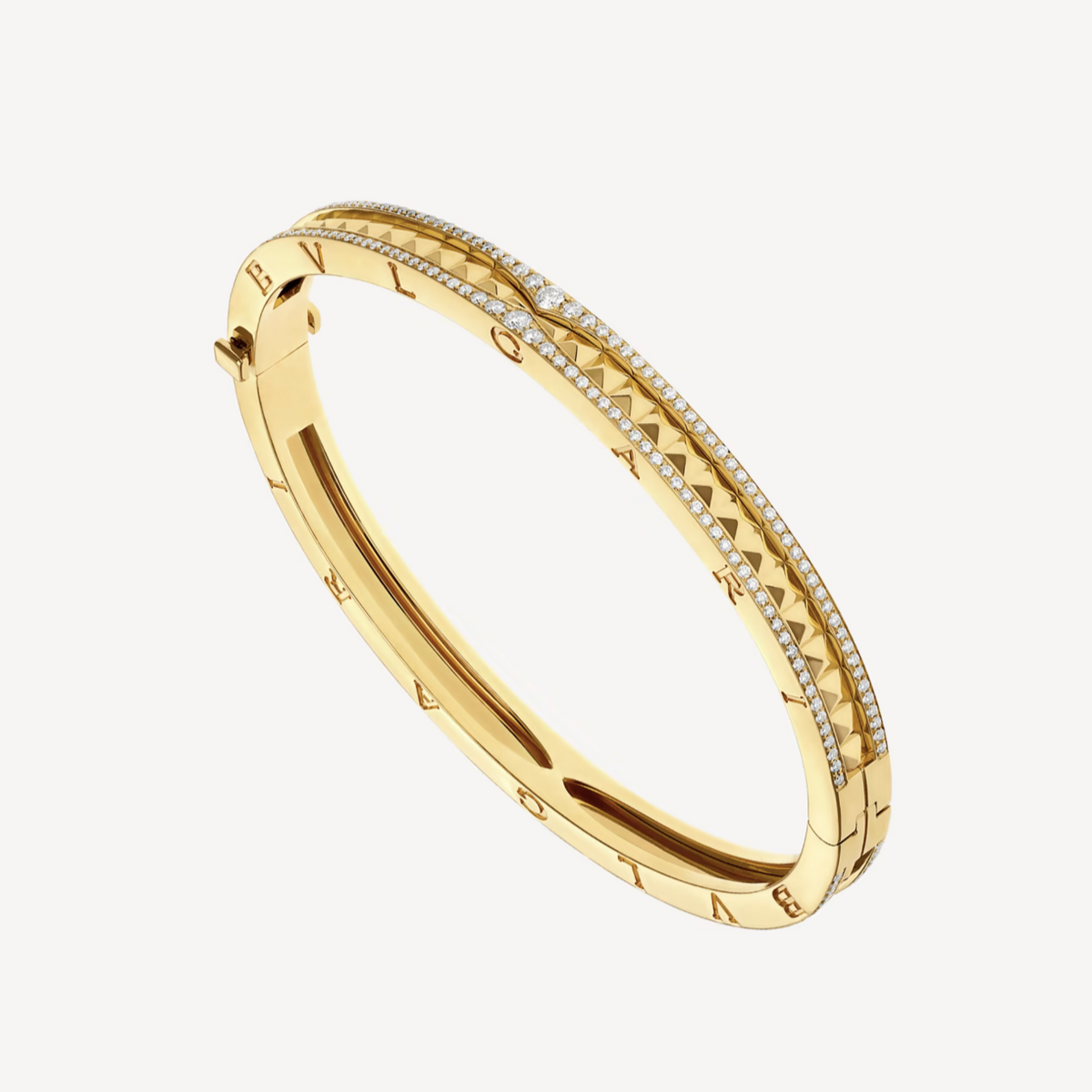 [Stars Jewelry]ZERO 1 SPIRAL AND PAVED DIAMOND GOLD BRACELET