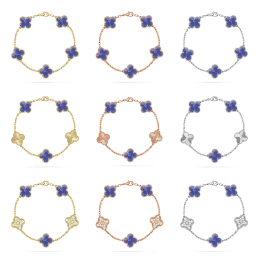 [Stars Jewelry]CLOVER 5 MOTIF BLUE VEINS BRACELET COLLECTION