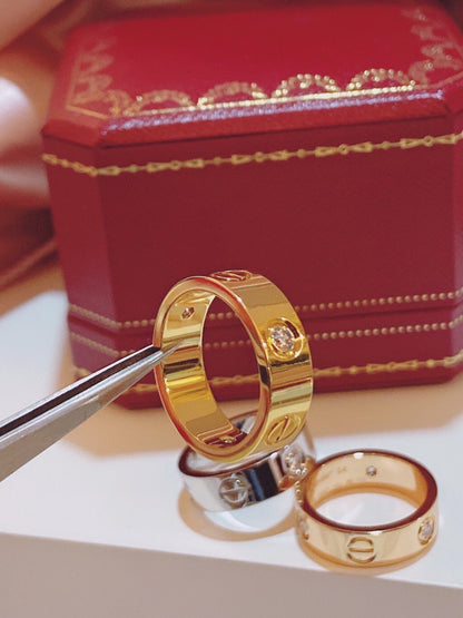 [Stars Jewelry]Three-Diamond Ring