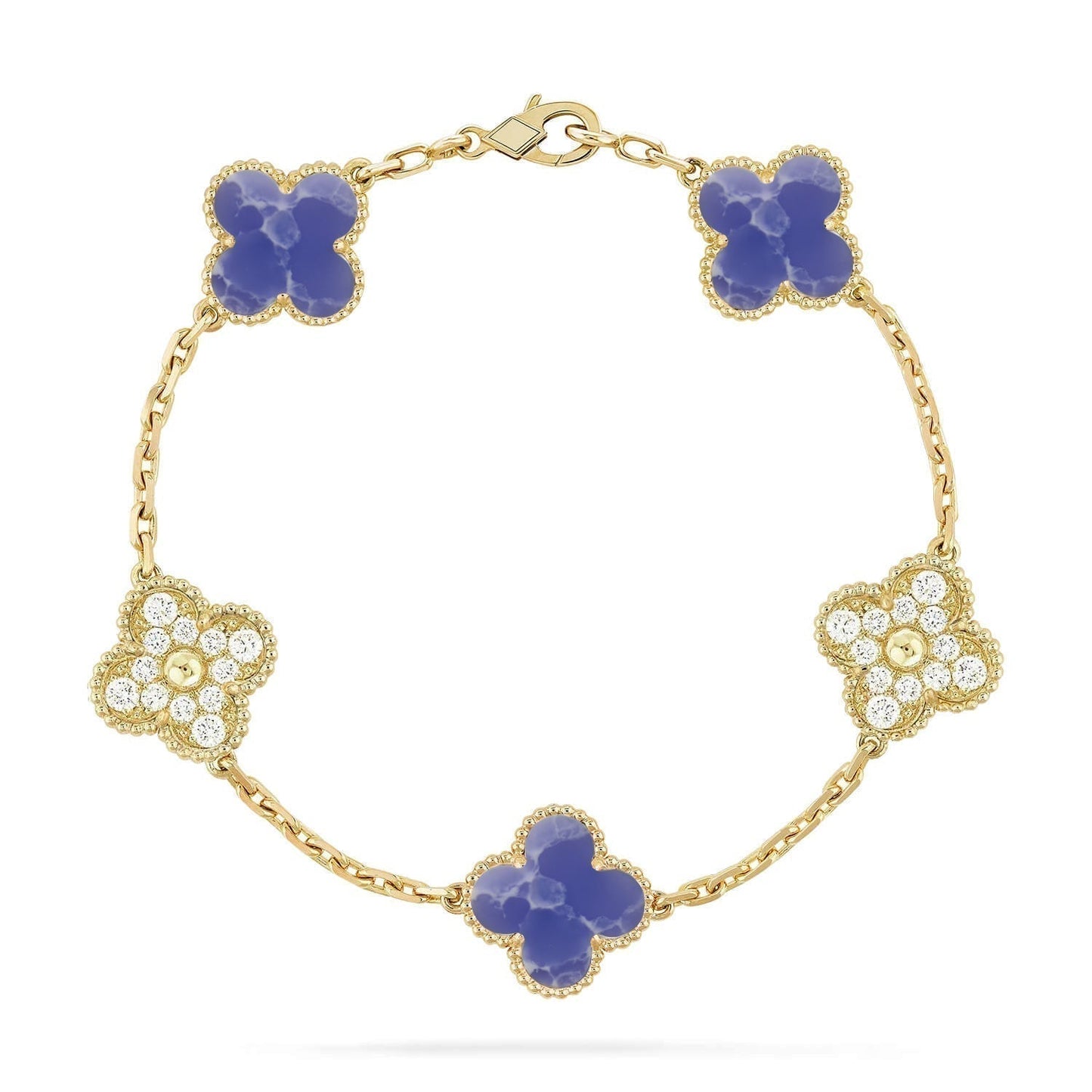 [Stars Jewelry]CLOVER 5 MOTIF BLUE VEINS BRACELET COLLECTION