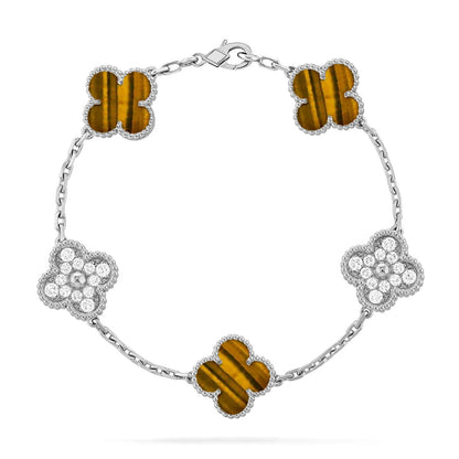 [Stars Jewelry] CLOVER 5 MOTIFS TIGER EYE BRACELET COLLECTION