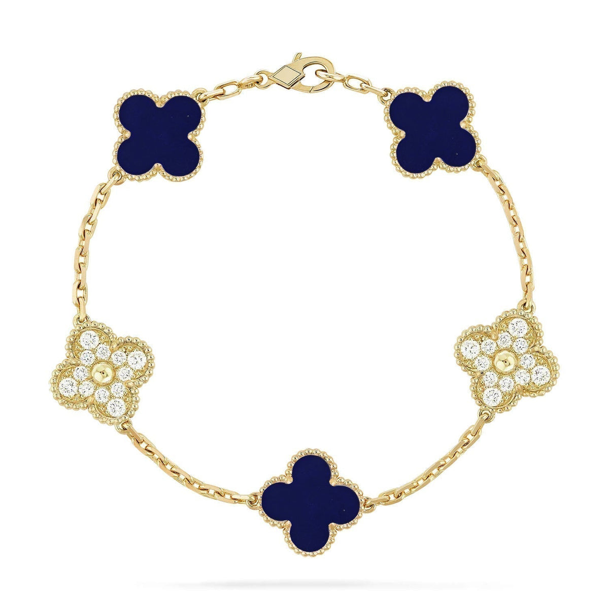 [Stars Jewelry]CLOVER 5 MOTIF LAPIS LAZULI BRACELET COLLECTION